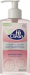Hi Clean Sabonete Líquido Antisséptico Para Corpo E Mãos Vegano Sem Triclosan 94% Vegetal E Mineral Extrato De Rosas 250Ml