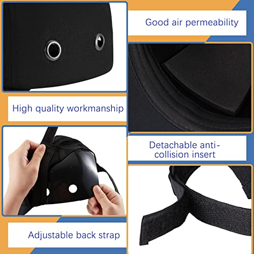 3 Pcs Bump Cap Baseball Hat Style Hard Hat Helmet Safety Cap Breathable Lightweight Safety Hat For Men Women, Comfortable Head Protection Cap, 3 Colors #TOP3
