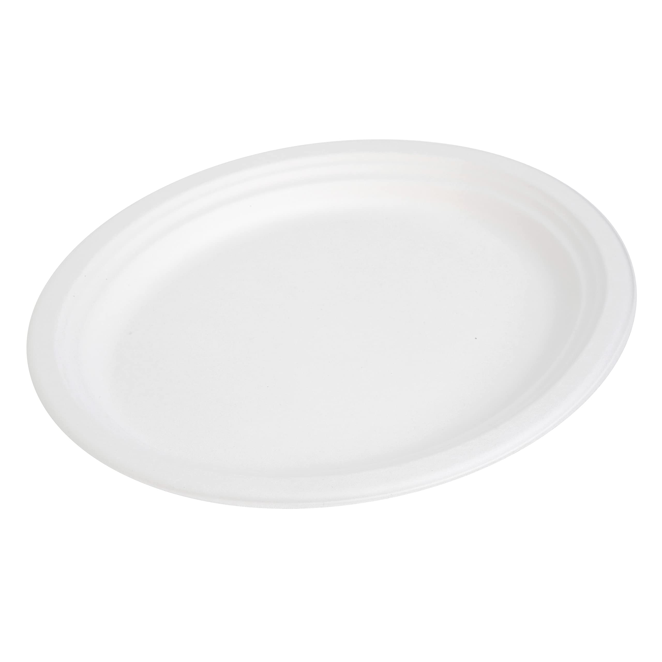 STACKABLES Paquete de 25 bandejas para servir, ovaladas, desechables, color blanco, de caña de azúcar, para fiestas, bodas, catering y fiestas de cumpleaños