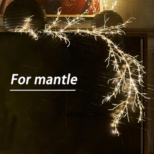 Guirlande saule blanc flexible 120 LED déco Noël 1,8m - 5