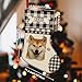 GABSHAIM Linen Labradoodle Dog Christmas Stocking Black and White Buffalo Plaid Snowflake Christmas Stockings Custom Xmas Hanging Decor for Fireplace 14.4 Inch 1 Pack
