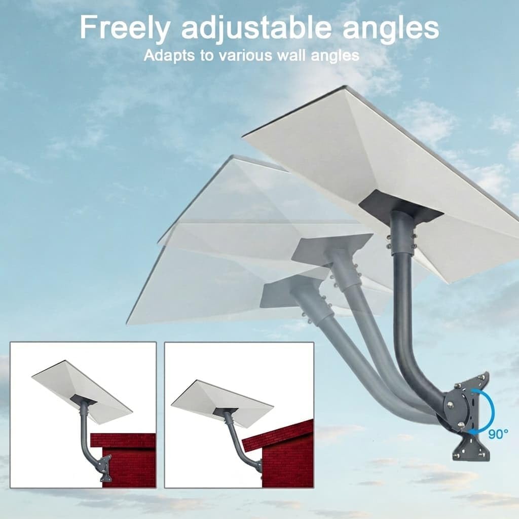 Mount for Starlink Gen 3, Adjustable Wall Roof Mount Kit with Metal Pipe Adapter, Weatherproof & Rust-Resistant, Compatible with V3 Standard Starlink Dish (Gray)