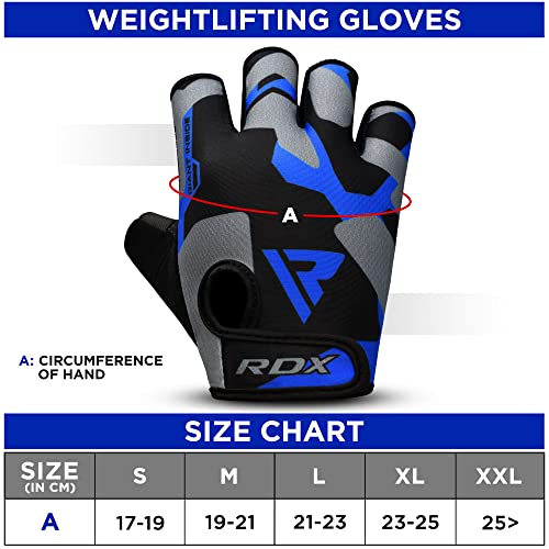 RDX Weight Lifting Gloves Gym Fitness Workout, Anti Slip Padded Palm Protection Elasticated Strength Training Equipment Half Finger Exercise Calisthenics Cycling Climbing, Men Women - Image 5