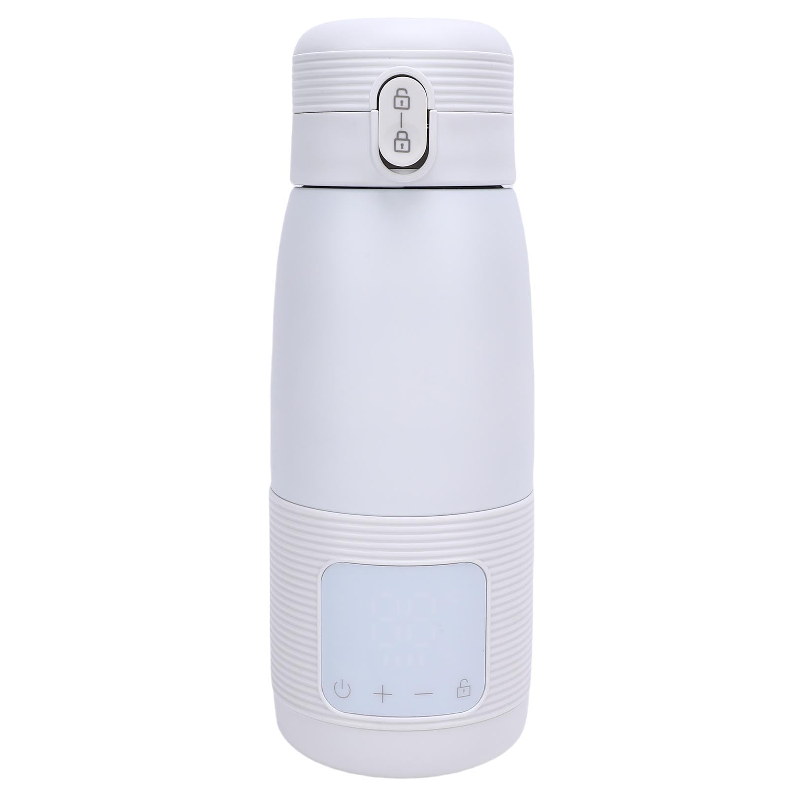 Jiawu Scaldalatte Portatile Ricaricabile Scaldabiberon da Viaggio a Riscaldamento Rapido per Viaggi in Auto, Materiale in Acciaio Inossidabile (350 ml 5000 mAh)