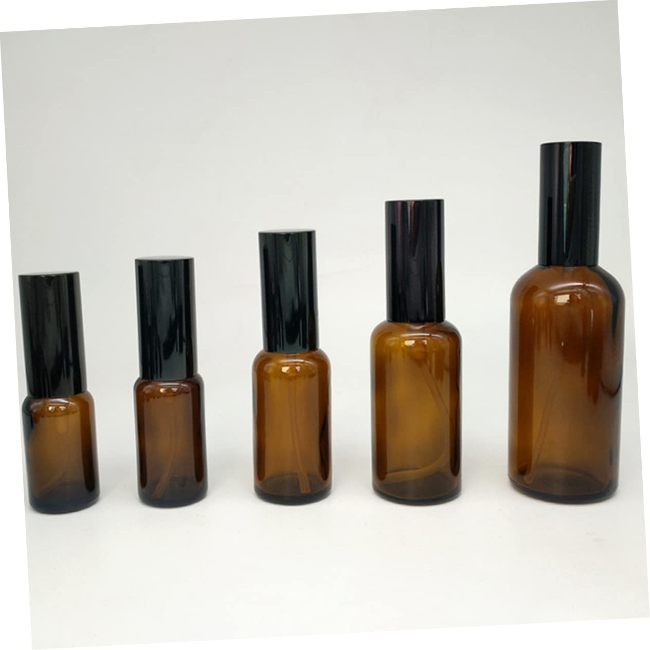 FOMIYES 10pezzi Flacone per Profumo in Vetro Contenitore per Cosmetici da Viaggio Flacone Vuoto Marrone Ricaricabile e Riutilizzabile