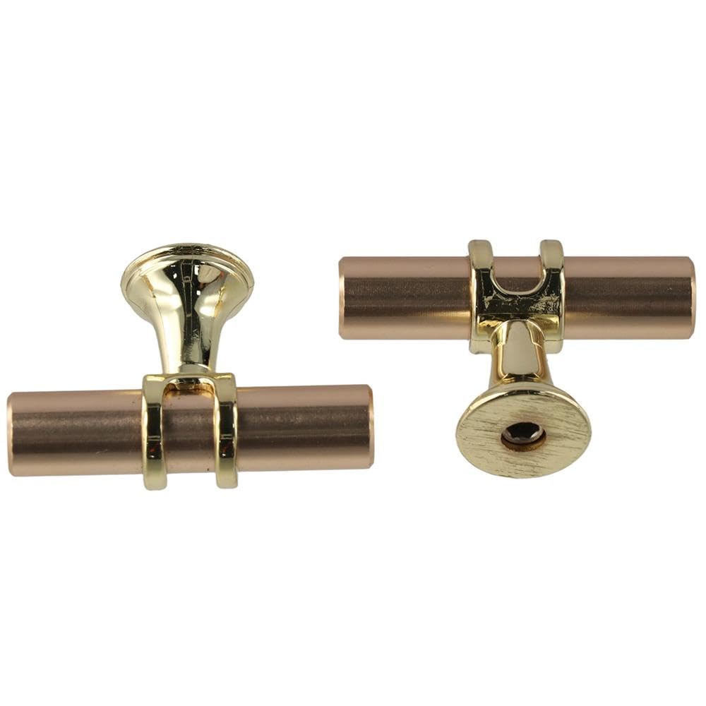 Upluckey Drawer Pulls 10 Pack T Shape Single Hole Zinc Alloy Dresser Knob Luxury Polished Gold Furniture Hardware Kitchen Bathroom - Image 3
