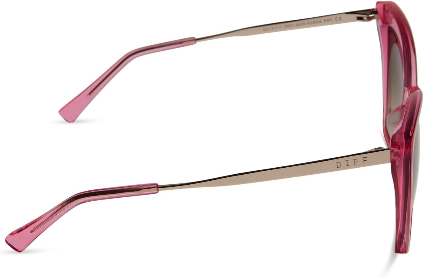 DIFF Becky II Designer Oversized Cat Eye Sunglasses for Women UV400 Gradient Lens - Image 9