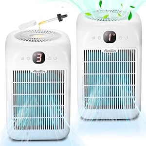 2-Pack Air Purifiers for Home Large Room Up to 908 Sq Ft Each One, HEPA Air Purifiers for Bedroom with Aromatherapy, HEPA Filter for Smoke, Pet Dander, 99.9% of 0.1 Microns Particles