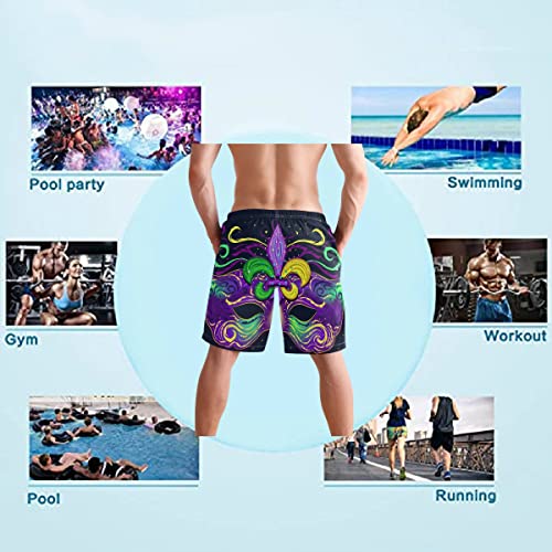 Men's Beach Shorts Mardi Gras Quick Dry Swim Trunks Shorts with Pockets for Men, S M L XL XXL4
