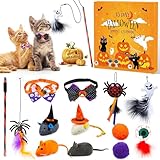 Halloween Cat Advent Calendar 2025, 13 Day Cat Halloween Toys Countdown Calendar