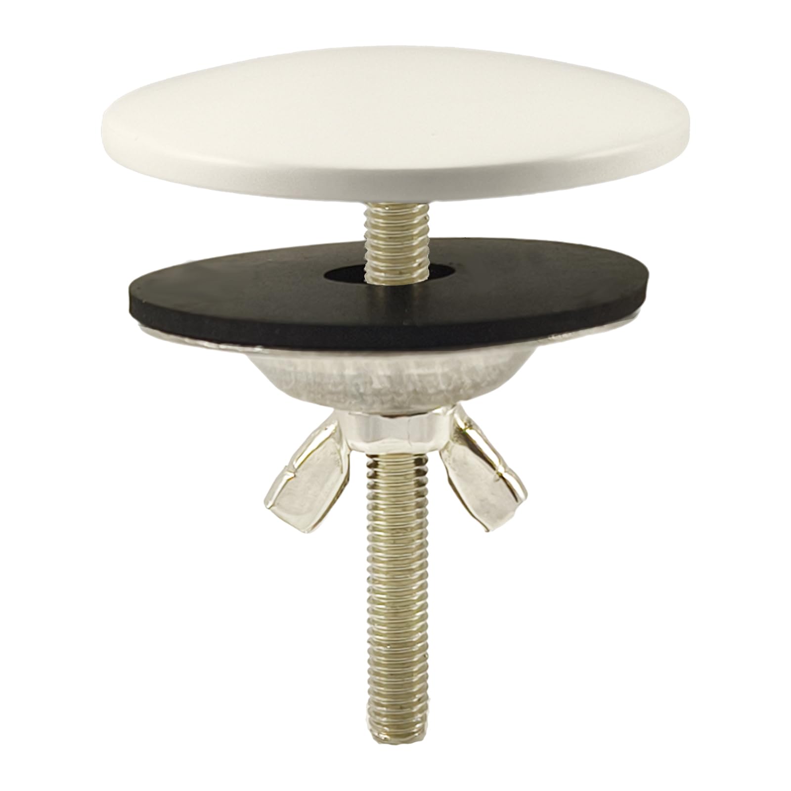 Sink Hole Cover, Sink Overflow Cap, Solid Brass Kitchen Sink Cover, Sink Blanking Cap, for Sink and Bath Overflow Cover, Sink Cover (White)