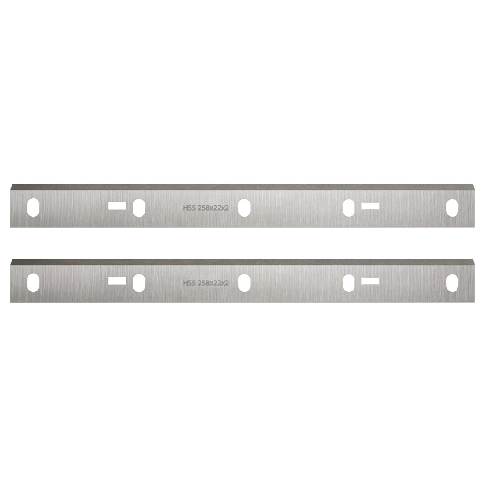 Lama for pialla in Legno HSS 258 x 22 x 2 mm Spessore Coltello, for Scheppach HMS1080 1050 1070 Bernardo PT-250 Kity DRA 260