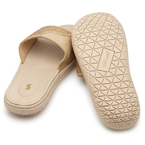 Image of SOLETHREADS PALM SLIDES | Durable | Sturdy | Light | Comfortable | Shock Absorbent | Slippers | Flip Flops | Slides for Women
