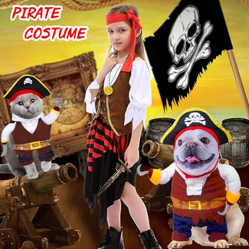 Disfraz Pirata para Perro y Gato Halloween Talla L miniatura 3