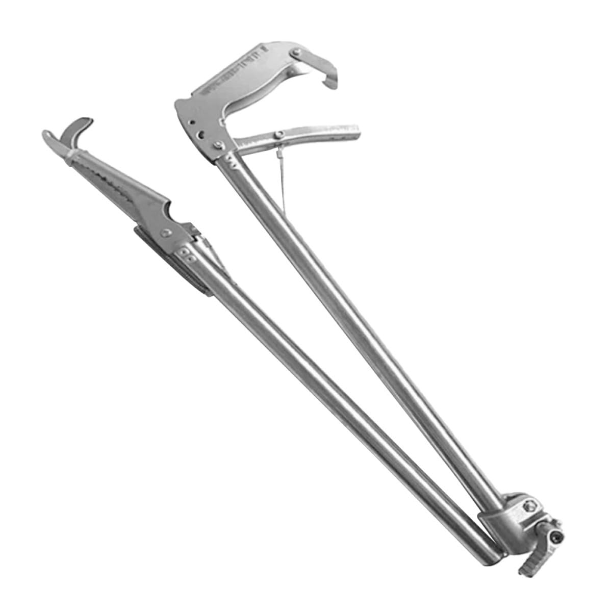 Zerodeko Krabbenzange aus Edelstahl mit Breitem Design und Rutschfestem Griff Lange Grillzange für Wandern und Hausgebrauch in Silber