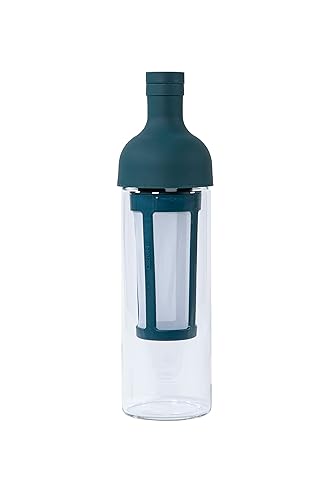Hario Botella de vino de café frío, 23.7 fl oz, verde azulado profundo
