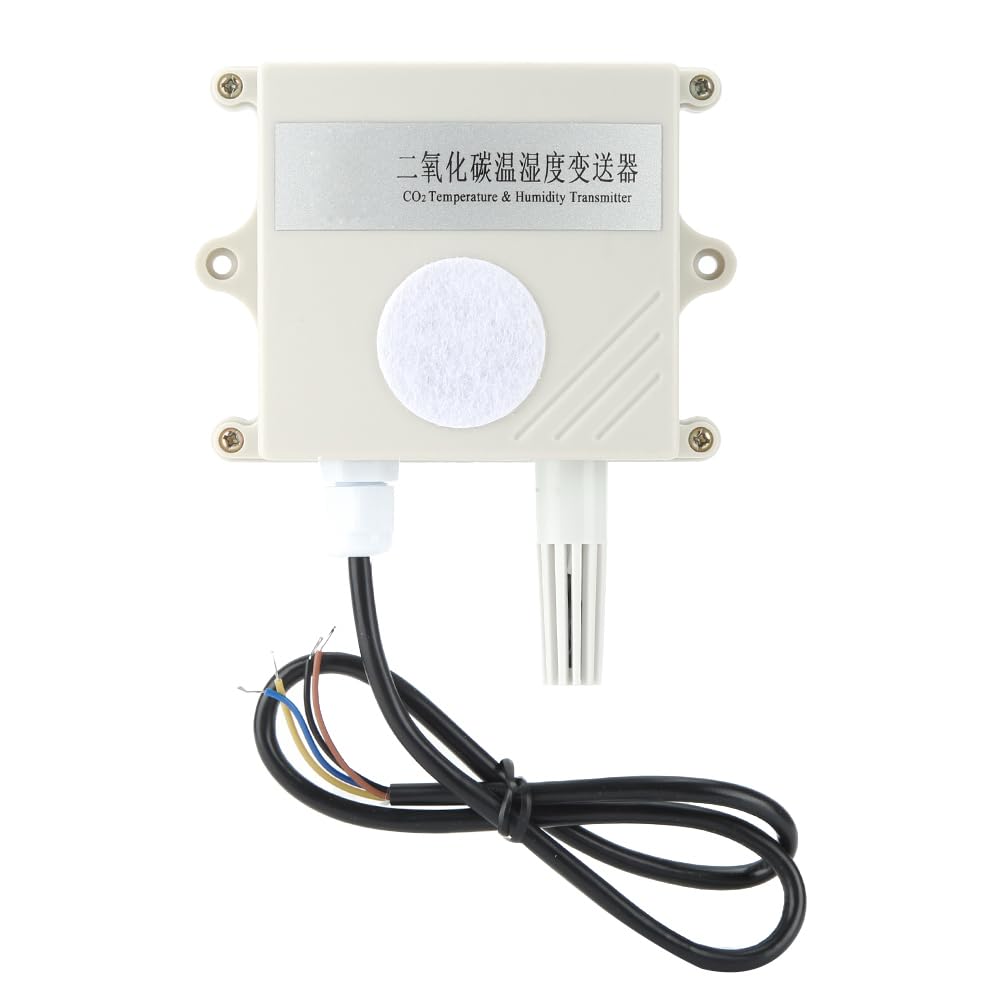 Detector de Sensor de CO2 Tecnología infrarroja de Alta precisión Medición Concentración Temperatura Transmisor de Humedad Comunicación 485 Larga Vida útil Carcasa de PVC