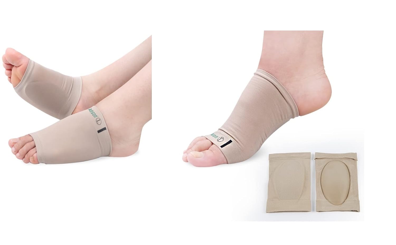 Aegon Flat Foot Arch Support for Men & Women | Medial Arch Support for Flat Feet Correction Sleeve with Cushion | Plantar Fasciitis Leg Foot Pain Relief Product | Foot Care for Orthopedic Shoes Slippers, Free Size - 1 Pair Aegon Flat Foot Arch Support for Men & Women | Medial Arch Support for Flat Feet Correction Sleeve with Cushion | Plantar Fasciitis Leg Foot Pain Relief Product | Foot Care for Orthopedic Shoes Slippers, Free Size - 1 Pair