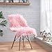 ZCZUOX Alfombra Pelo Largo Falso Piel de Carnero Vellón Alfombra La Decoración para salón Dormitorio baño sofá Silla cojín (Rosado, 60x90cm)