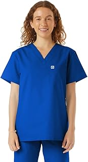 SPECTRUM UNIFORMS Scrubs Top Doctor & Nurse Coat Yoga Unisex V-Neck Ideal for Medical Professionals Hospital and Lab Workwear Royal Blue