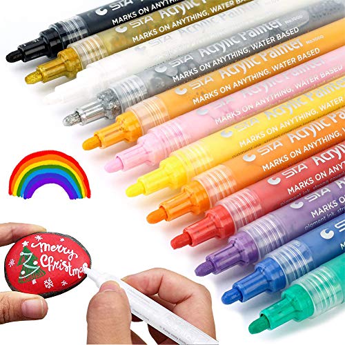 Acrylic Paint Pens for Rocks Painting, Glass, Metal, Canvas, Easter Egg, Halloween Pumpkin