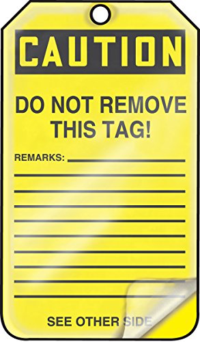 Accuform MDT623LPM RP-Etiqueta de segurança de plástico, legenda 