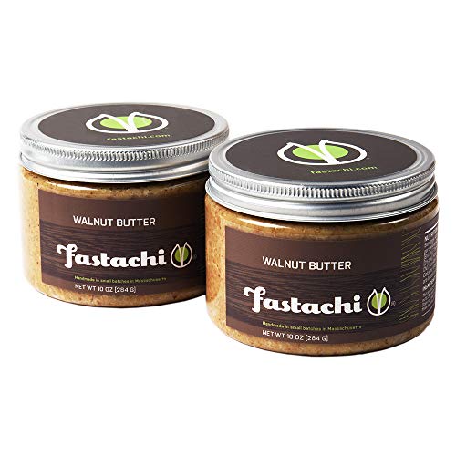 Fastachi Walnut Butter | All-Natural, No Additives, Raw Walnut Spread (2 x 10oz)