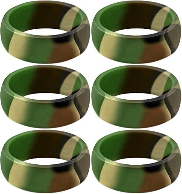 Set of Two (2) Silicone Rings in Your Choice of Size and Color - Engagement Wedding Replacement Rings for Workout and Active Lifestyles