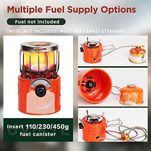 Uvikte 2 In 1Portable Propane Heater & Stove, Outdoor Mini Camping Gas Stove Camp Tent Hunting Blind Heater Butane Heaters thumb #3