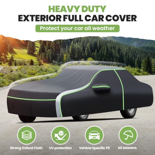Image of Cartist 420D Car Cover for MG MGB Roadster /GT 1962-1981, All Weather Car Cover for MGB Roadster Accessories, Full Exterior Cover Rain Waterproof Protector with Zipper & Reflective Safety Strips