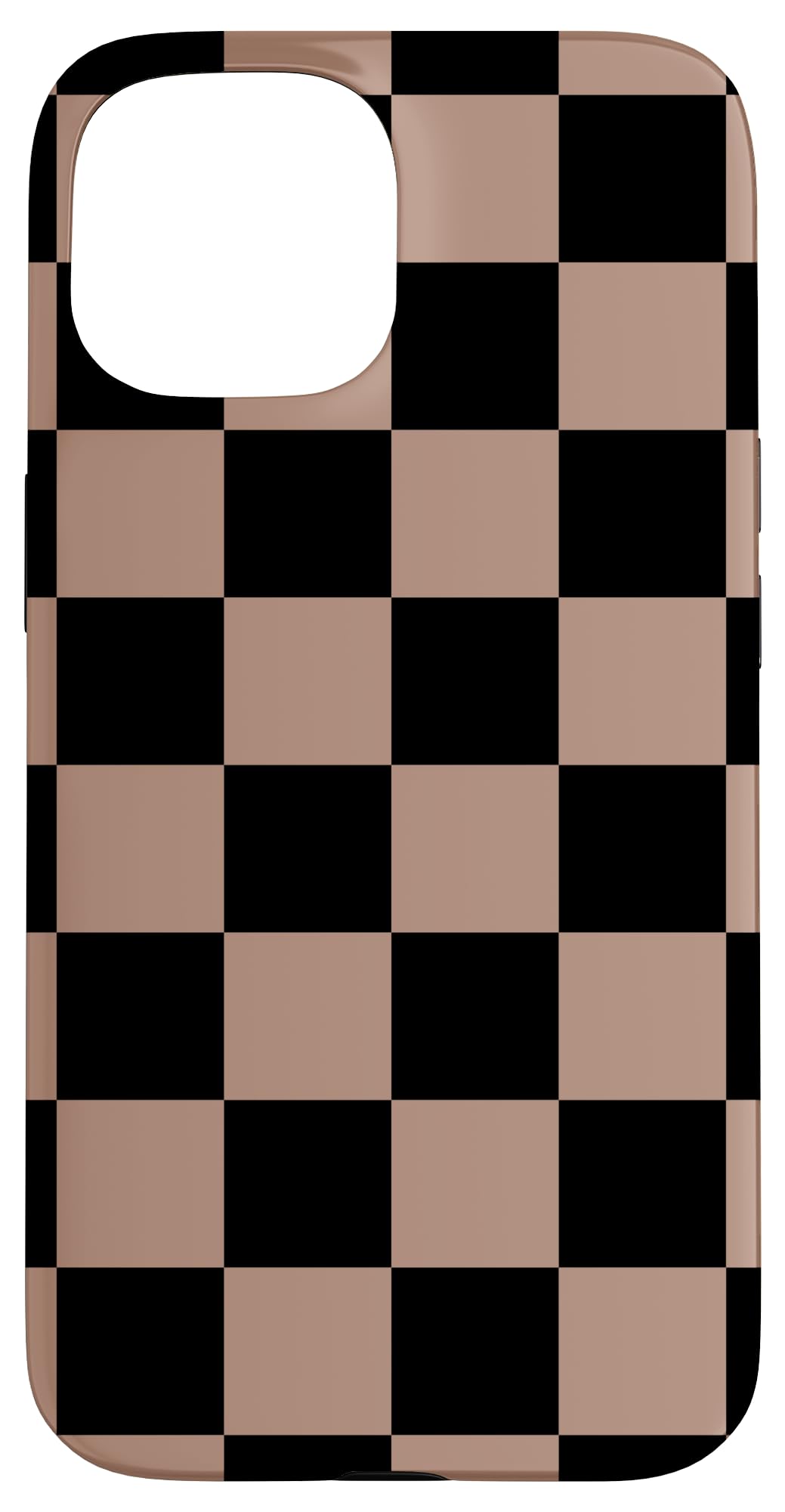 Black and Brown Classic Checkered Big Vintage Checkerboard Case for iPhone 15