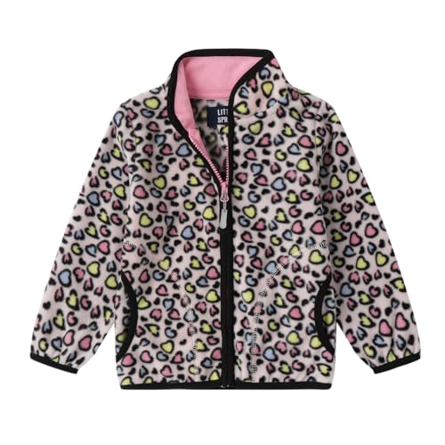Image of LittleSpring Girls Boys Fleece Jacket Zip Up Lightweight Printing