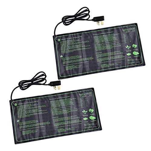 FLAMEER 2pcs MET Standard Seedling Heat Mat Set, Plant Warming Mat for Hydroponics Seed Starter Plant Germination Pot Planting Propagation, UK Plug