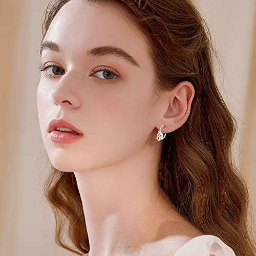 Image of 925 Sterling Silver Dog Earrings Cute Animal Puppy Stud Earrings Dog Jewelry Gifts for Women Girls Pet Lover Hypoallergenic Earrings for Sensitive Ears