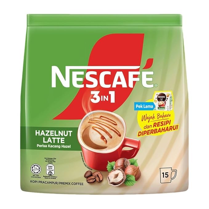 NESCAFE 3-in-1 Hazelnut Latte Instant Coffee Premix, 23 G X 15 Sachets Pack, Rich Creamy Blend with Roasted Hazelnut Flavor (Product Of Malaysia) - 345G-picture-24