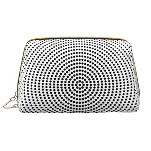 Trousse de maquillage ronde à pois volumineuse pour ne plus manquer d'espace de rangement