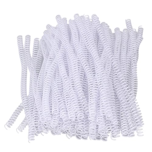 GOTOTOP Binding Coils 100Pcs Spiral Binding Coils Plastic 48 Teeth 4:1 Ratio 75 Sheet Capacity for A4 Paper, Easy to Add or Reduce Paper, Long Term Productivity (White)