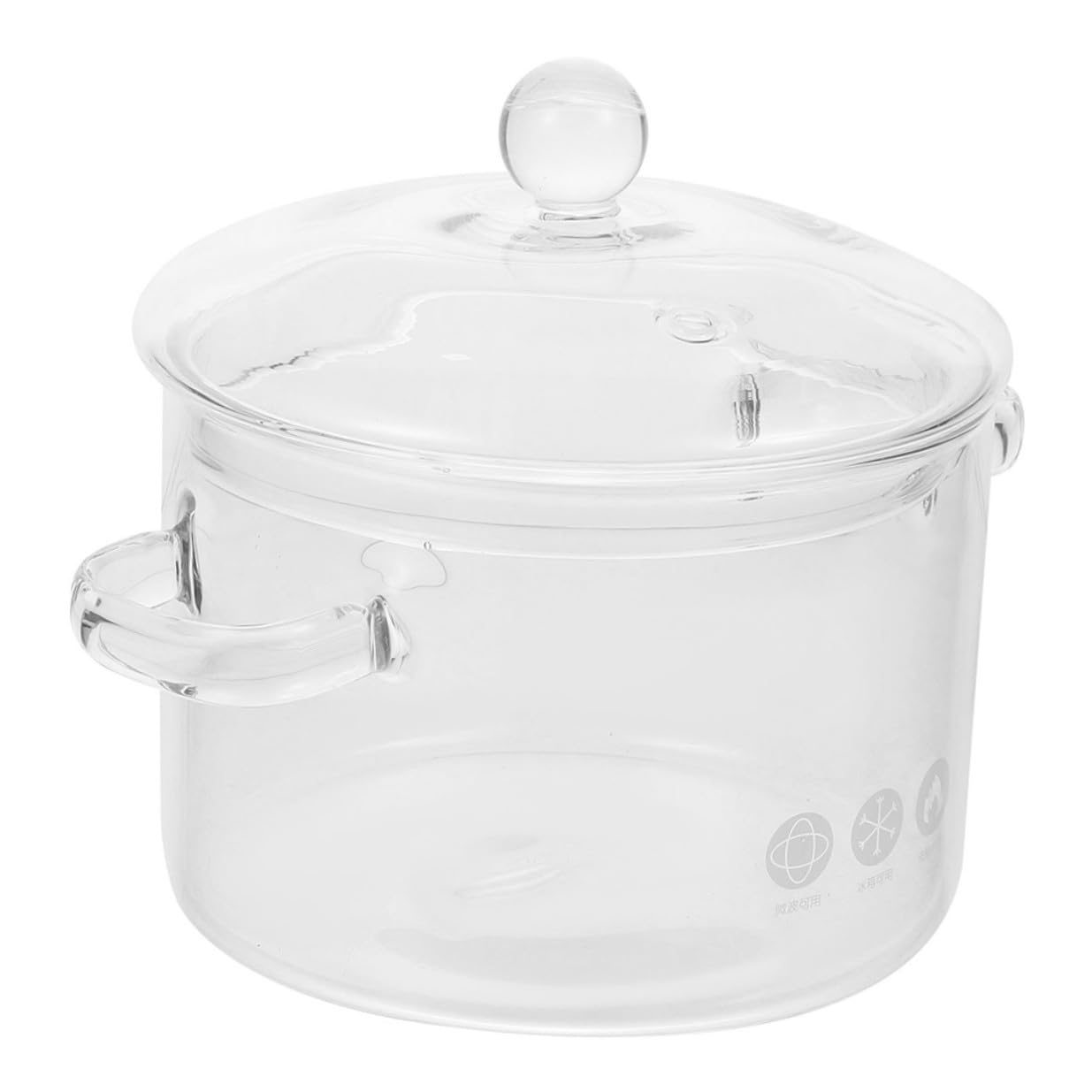 Casserole en verre pour soupe et nouilles marmite transparente facile à nettoyer