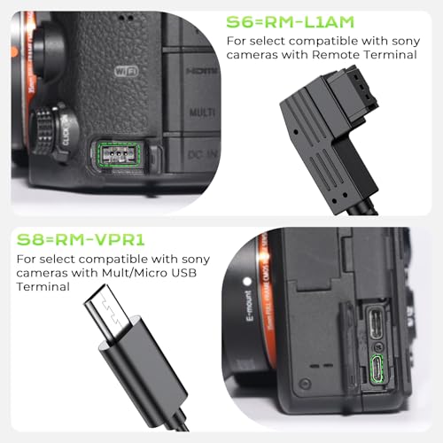 Image of Hanpusen Rechargeable Camera Remote Shutter Release for Sony a7III, A9 III | Wireless & Wired Remote Control for Sony a7RIII,a7RII,a7M3,A7R V,A7SII,A6000, HX300, RX100ii,A850, A55, A67, A77, A1 II, FX30