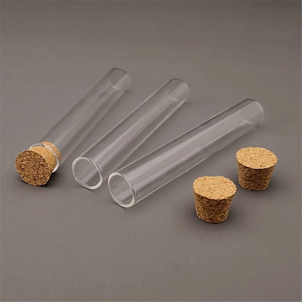 Laborausstattung und -bedarf 100 teile/los Labor 12x75mm Flachen Boden Reagenzglas Aus Glas Mit Korken for Experiment