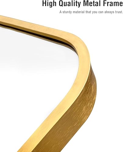 Miniatura 8 de DYNWELL Espejo arqueado de longitud completa, espejo de suelo con soporte, espejo grande de 71 x 26 pulgadas, espejo de pared de longitud completa,