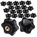 GZLFH 20 Pièces Bouton de Serrage m8, Plastique Fil de Serrage Bouton Forme Étoile Noir Molette de Serrage pour Machine-outil