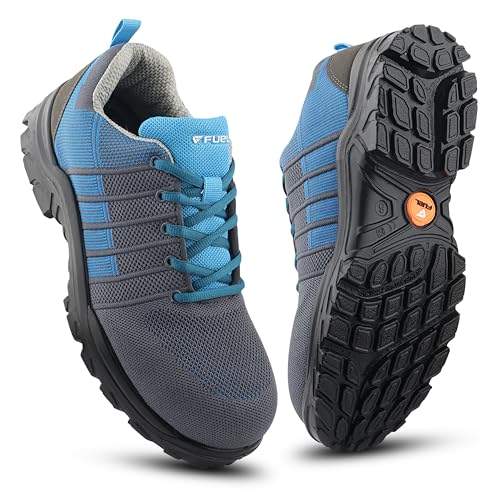 Image of FUEL Aqua Safety Shoes for Men with Excellent Grip, PU Single Density Sole, Light Weight Construction Shoes, Slip Resistance Lace-Up Industrial Composite Toe Cap Footwear (200 J)