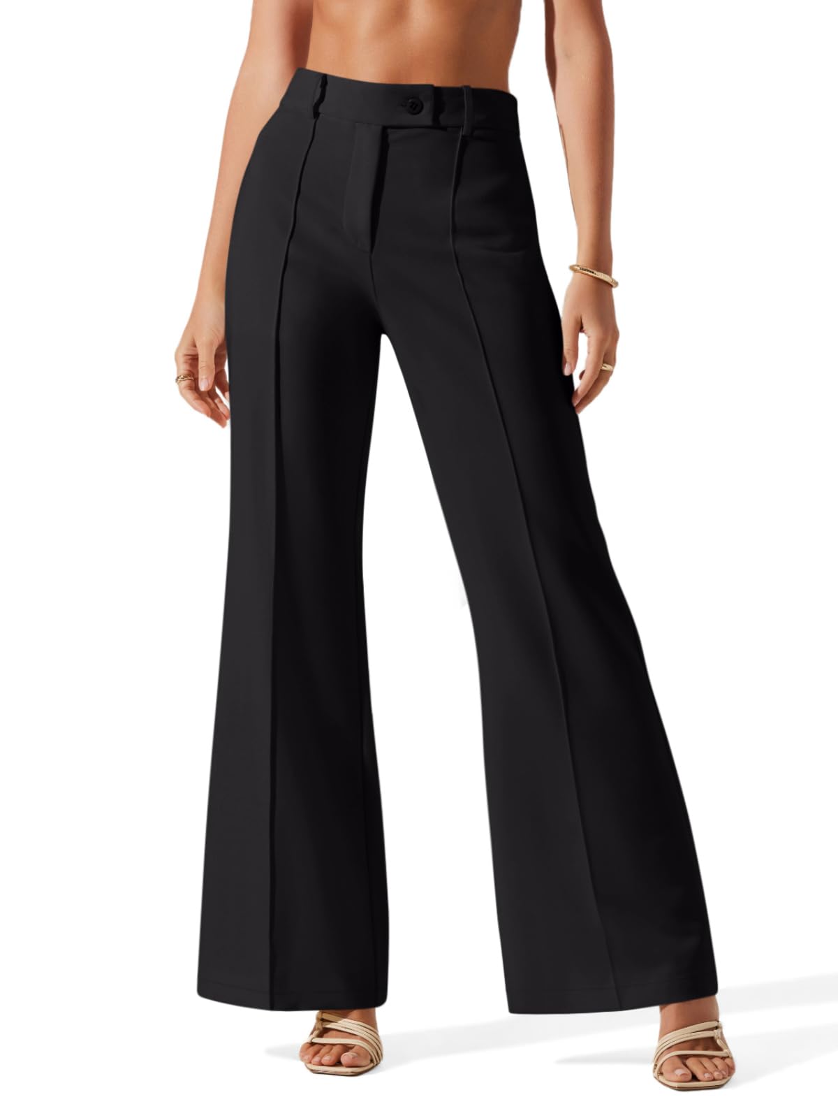 NIMIN Womens Dress Pants High Waisted Business Casual Flare Pants Work Trousers 2025 Fashion Outfits with Pockets
