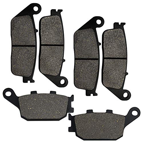 Yerbay Motorcycle Front and rear Brake Pads Compatible for Honda CB600F Hornet 600 1998-2006 / CB600 CB 600 F2Y F21 F22 Hornet SÂ 2000-2004 / CB750 1992-2002