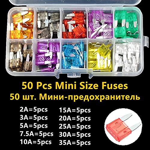 Fusibles coche kit de 50 piezas para solucionar fallos de luces y salpicadero 3