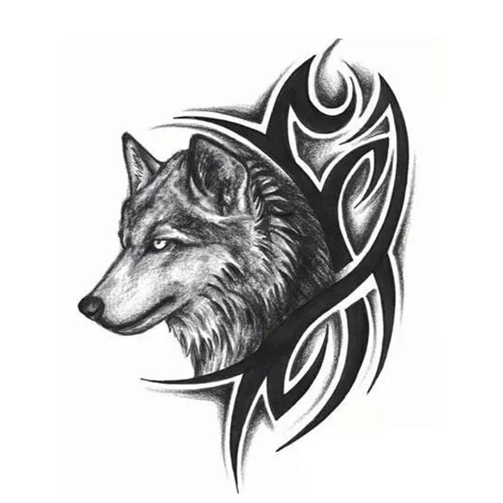 Car Stickers Decals Wolf Head Exterior Decorative Removable Vehicle Body Decoration(14cm-20cm)