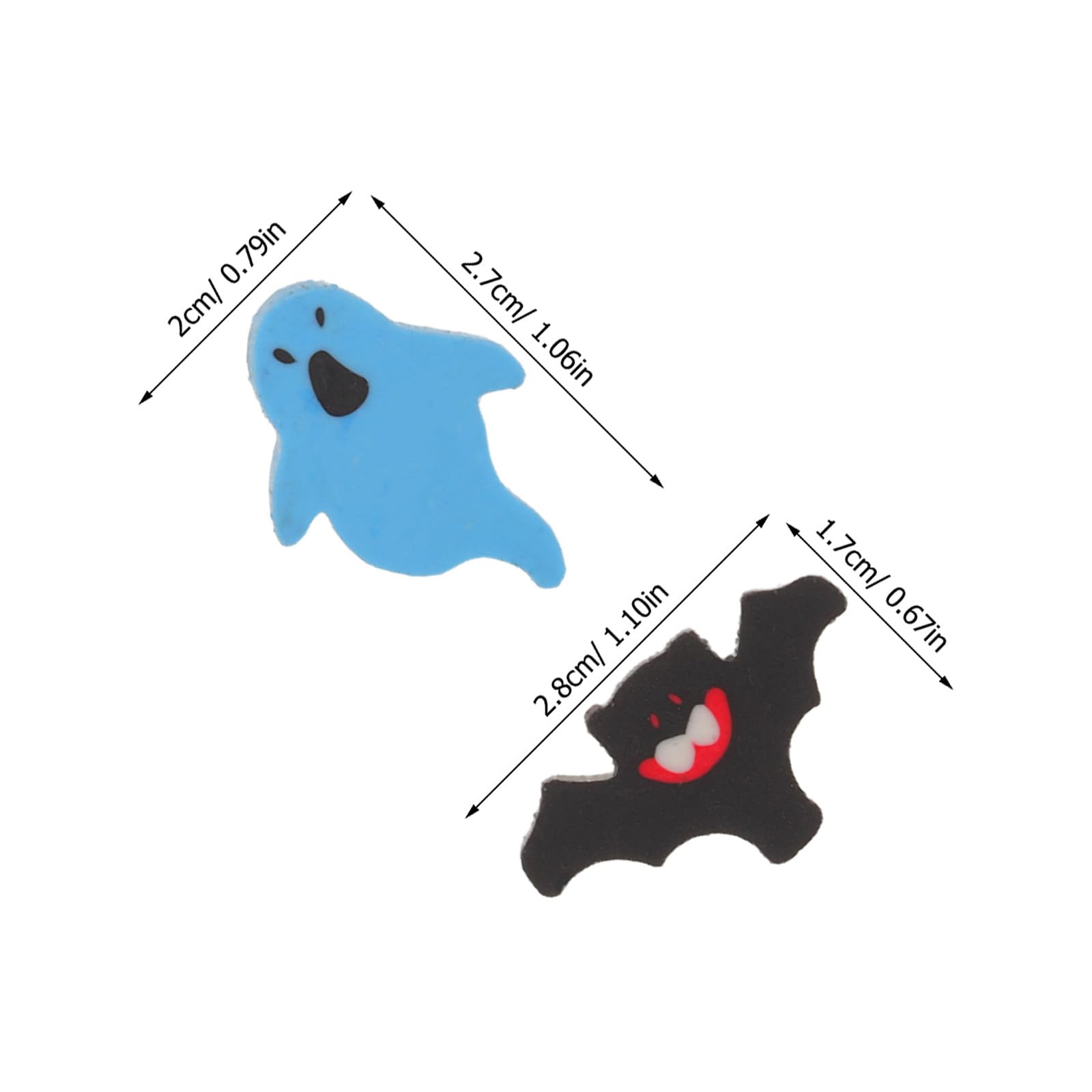 GALPADA 200 szt. gumek do mazania na Halloween, śliczne, duchy, nietoperz, zwierzęta, mini gumki do mazania na Halloween, artykuły dekoracyjne na imprezy, nagrody w klasie, upominki na imprezy