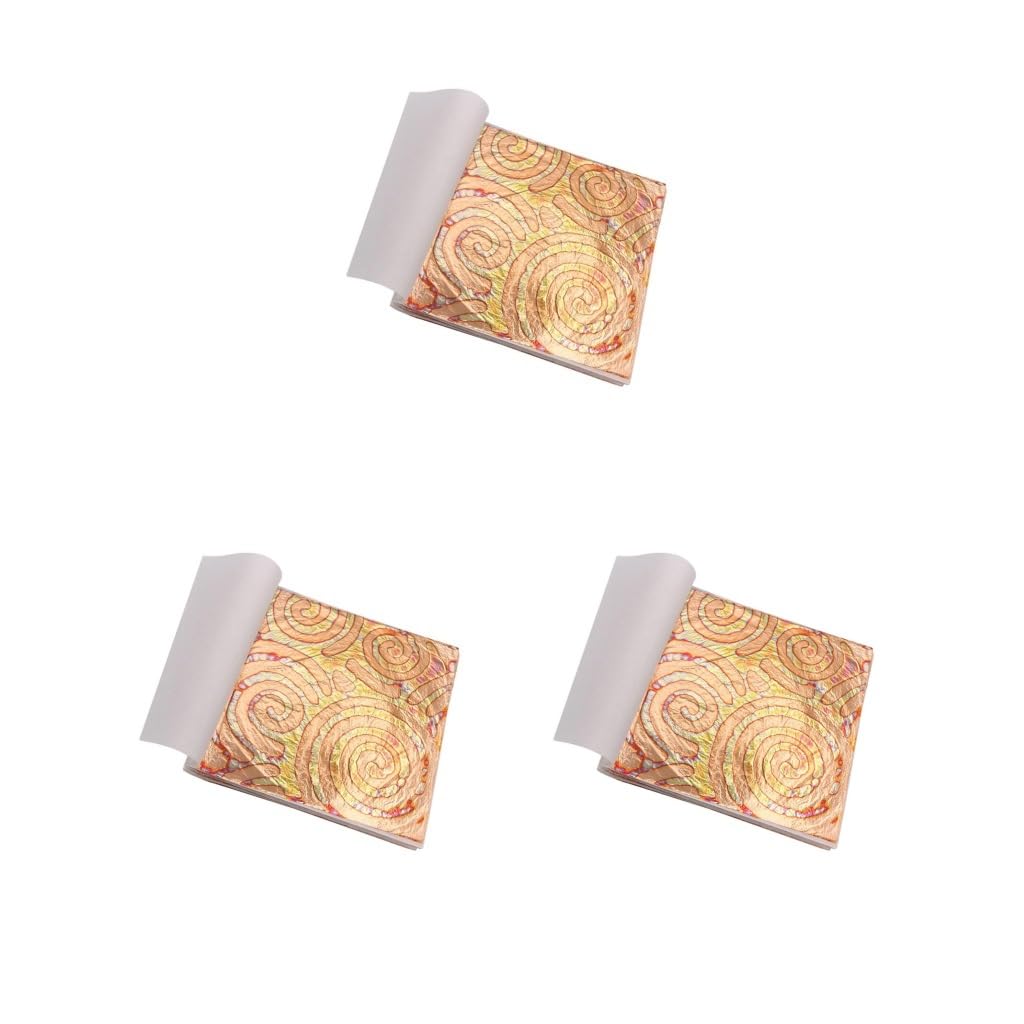 3 exquisite 50 Blatt buntes Blattgold zum Vergolden und Basteln 5 Dekorationen Geburtstag Stil D