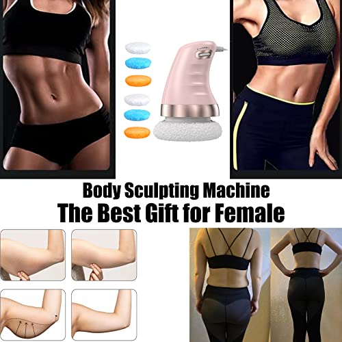 Dilagg Cellulite Massager Body Sculpting Machine Handheld Electric Body Cellulite Remover Massager Machine For Neck Shoulders Arm Butt Leg With 6 Massage Washable Pads Pink Pink #TOP2